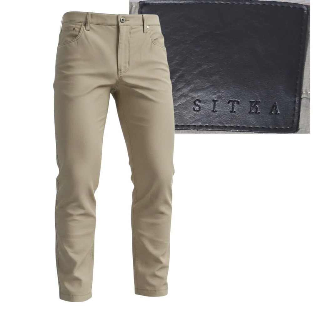 Sitka Pants Everyday Ripstop Pant Mens 32x32 Khaki Tan Straight Trousers